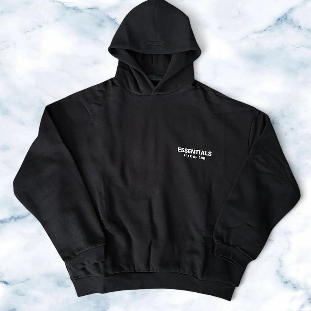 Essentials hoodie black size Medium